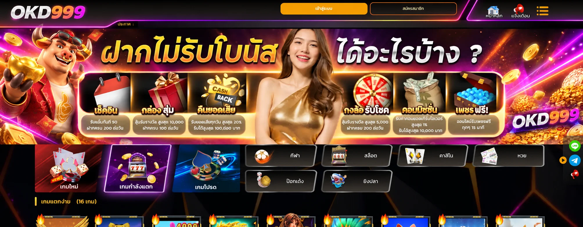 โปรโมชั่น OKD999 รวมสิทธิ์และรางวัลสมาชิก
